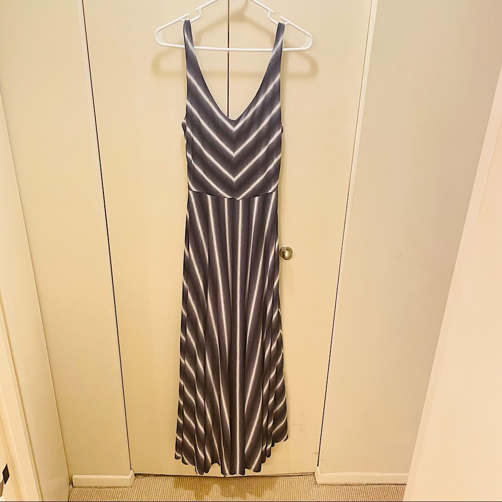 Navy Maxi Dress, Medium, Anthropologie